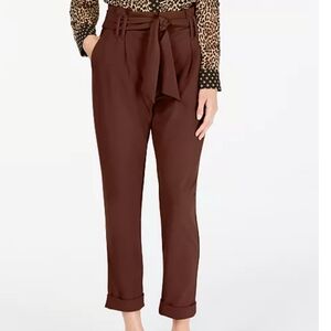 INC International Concepts Cinnamon Tie-Waist Trousers